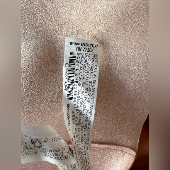 ZARA NEW Synthetic Leather Sweater, Soft Pink - Picture 5 of 5